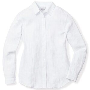 NWT Petite Plume Women's Gauze Morgan Top in White Size S